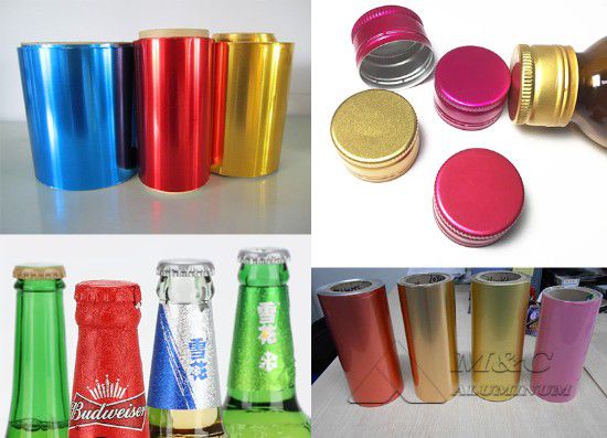 Aluminum bottle cap material