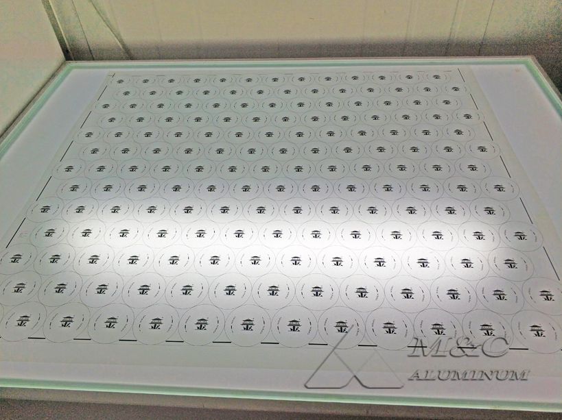 Printed aluminum closure sheet