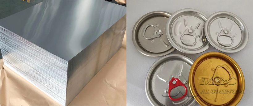 Aluminum plate for pull tab