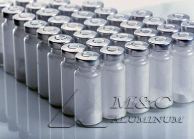 Medicinal aluminum caps for vials