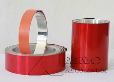 Aluminum strip for bottle cap material